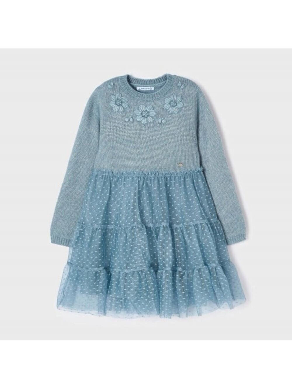 Size 2 Toddler Mayoral Blue Kids Formal Dress